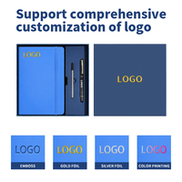 Emballage de boîte cadeau élégante personnalisée ensemble de cahiers en cuir A5 de qualité supérieure boîte cadeau stylo avec logo personnalisé pour cadeaux d'entreprise