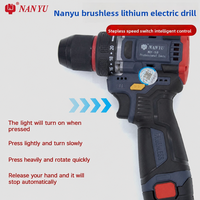Perceuse sans fil à moteur sans balais 18V, 2 vitesses, couple élevé, perceuse électrique multifonctionnelle portative, outils électriques