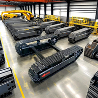 Chenilles hydrauliques en caoutchouc et en acier pour engins de terrassement, robot de transport, excavatrice, nouvelle plateforme de forage personnalisée de 5 à 20 tonnes