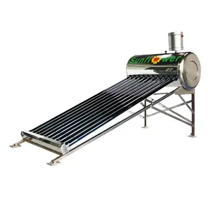 Calentador de Agua <span class=keywords><strong>Solar</strong></span> de Tubos Evacuados de Acero Inoxidable 304/316 para Exteriores, Sistema de Caldera de Agua Caliente <span class=keywords><strong>Solar</strong></span> de 300L para Duchas de Hoteles - Product Image 3