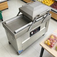 Scelleuse sous vide électrique 400P à double chambre, facile à nettoyer, commerciale, haute efficacité, fonctionnement simple, pour aliments et produits chimiques