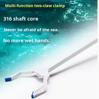 VASTOCEAN Pinza de Limpieza Rectangular Multifuncional de Plástico Ecológico de Dos Garras para Acuarios, Peceras y Corales