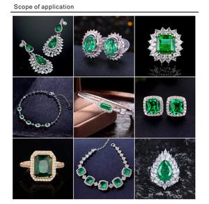 Kolumbianischer Labor-Smaragd 1,0ct 2,0ct 3,0ct Asscher-Schliff Smaragdstein Großhandelspreis Loser Grüner Edelstein - Product Image 6