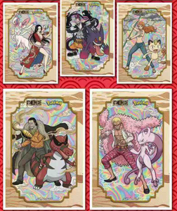 Collection de cartes de jeu PGU Culture One Pieced & Pokemoned, cartes de jeu de personnages d'anime rares, jouets en papier coloré pour enfants - Product Image 5
