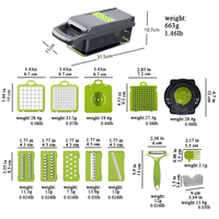 Keukenaccessoires 16-in-1 voedselsnijder groente-uien snijmachine mandoline multifunctionele groentesnijder
