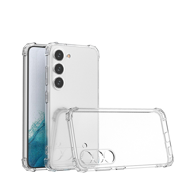 Silicone Rubber Soft Tpu Phone case for Samsung Galaxy S23 Military airbag Shockproof Corner Cell Phone Accessories