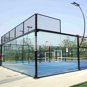 Gran <span class=keywords><strong>descuento</strong></span> Cancha <span class=keywords><strong>de</strong></span> tenis <span class=keywords><strong>de</strong></span> Pádel panorámica 20*10 M Tamaño Deportes al aire libre Cancha <span class=keywords><strong>de</strong></span> Pádel Certificación CE Cancha <span class=keywords><strong>de</strong></span> tenis <span class=keywords><strong>de</strong></span> pádel - Product Image 2