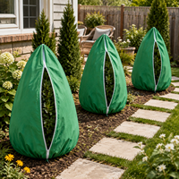 Housse de protection hivernale pour plantes 39,4 x 47,2 cm en PP non tissé respirant et réutilisable, protection contre le gel pour arbustes de jardin, petits arbres et plantes en pot