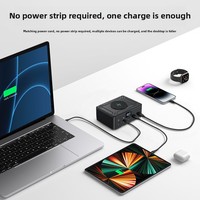 Station de charge rapide USB multi-ports 190W à 5 ports, adaptateur de chargeur GAN multi-ports pour téléphones mobiles et tablettes