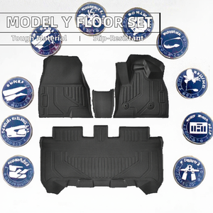 2021-2023 modèle Y tous temps TPE <span class=keywords><strong>tapis</strong></span> de sol Cargo Liner Set 3D <span class=keywords><strong>caoutchouc</strong></span> protection voiture avant arrière couverture pour Golf Accord CR-V - Product Image 2