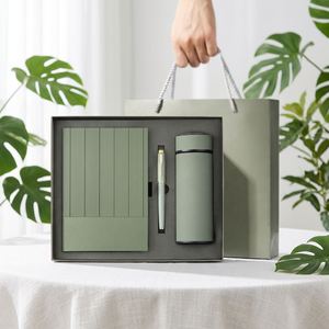 Ensemble cadeau d'entreprise de luxe avec logo personnalisé, carnet promotionnel 2026, gobelet à eau - Product Image 1