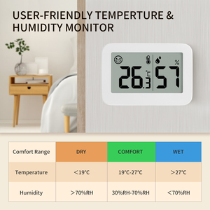 Mini Termômetro Digital e Higrômetro para Estufas, Incubadoras, Terrários de Répteis e Ambientes Internos com Sensor - Product Image 4