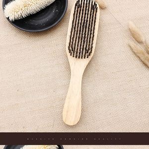 Factory Price Soft Boar Bristles Wooden <b>Beard</b> Brush Double-Sided Nylon Shaving Brush for Men <b>Beard</b> <b>Care</b> Face - Product Image 6