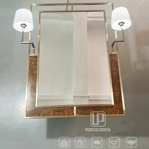 Special Design <b>Rectangle</b> Large Gold Aluminium Frame <b>Mirrors</b> Led <b>Wall</b> Bathroom Hotel <b>Mirror</b> With Led Light UP-3005 <b>Mirror</b> With Le - Product Image 6
