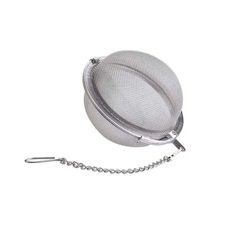 Amazon Hot Selling Food Grade Stainless Steel Ball Shape Mesh Tea Strainer Infuser Filter Tea Ball Tea Strainer