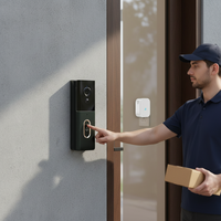 Sonnette vidéo sans fil HD avec vision nocturne, faible consommation d'énergie, système d'interphone vidéo domestique, surveillance, utilisation en appartement moderne