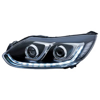 Phare LED de rechange compatible avec Ford Focus 2012-2014, projecteur en U, DRL, clignotant séquentiel, boîtier fumé