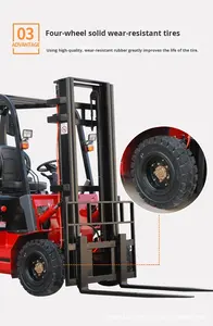 אנרגיה חדש ג 'ונצ' י XC-10 מלגזה חשמלי 2 טון קטן באופן אוטומטי מלא סוללה ליתיום הידראולי להרים האחיזה משאית ארבעה גלגל - Product Image 5