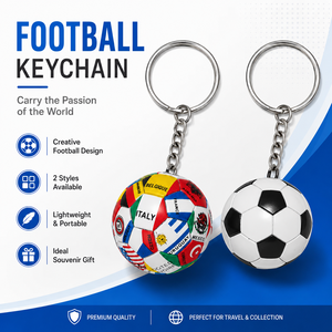 Custom Competition Pendant Sports <strong>Key</strong> <strong>Chains</strong> 3d Pvc Mini Football Pendent <strong>Plastic</strong> Keychain Soccer Ball Keychain for Gift - Product Image 1