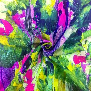 Nouveau design, tissu imprimé style peinture à l'huile, écologique, 70% nylon, 30% poly, 100% polyester, pour vêtements de nuit pour filles, robe de femme - Product Image 5