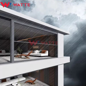 หน้าต่างยกไฟฟ้าดีไซน์ทันสมัยประตูกิโยตินแบบเลื่อนได้แนวตั้งใหม่สำหรับระเบียงบ้านกระจกอลูมิเนียม - Product Image 5