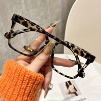 Lunettes de vue carrées surdimensionnées anti-lumière bleue pour adultes unisexes, design amincissant, logo personnalisé