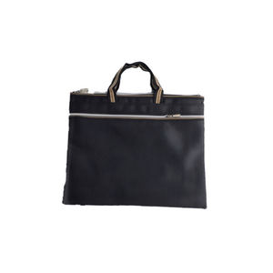Portable Document Bag Black With Zipper Handle 6Pcs Pack - Product Image 1