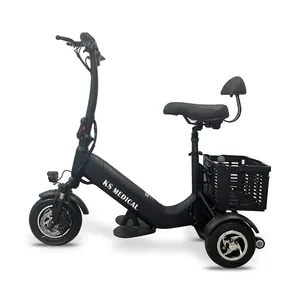 KSM-902 skuter listrik lipat ringan hanya 18,5 kg, skuter listrik lipat 3 roda untuk orang tua dan perjalanan cacat
