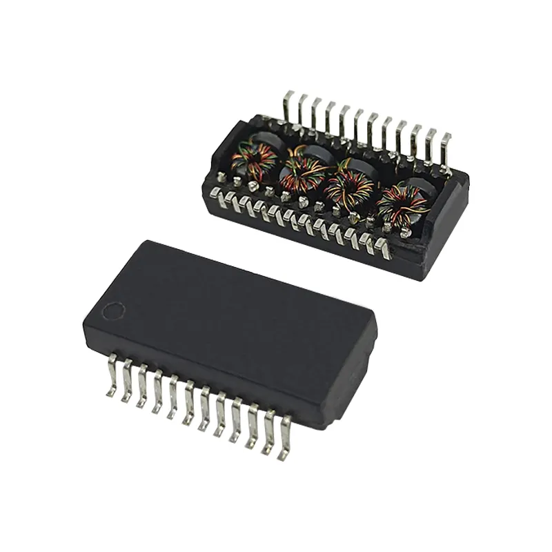 100/1000 Modul Magnetik Dasar-T 5G Transformator LAN Jaringan 24Pin Modul Filter SMD 10G Basis T LAN Transformer