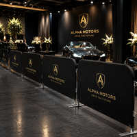 Copertura per Barriere di Controllo Folla Sportive, Stampa Personalizzata, Striscione per Recinzioni Eventi, Pubblicità Esterna, Produzione OEM, Vendita all'Ingrosso, Durevole, USA UK