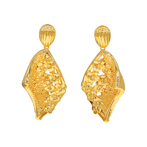 Yulaili Hotsale feuille forme femmes Vintage rond grandes boucles d'oreilles à <span class=keywords><strong>la</strong></span> mode à <span class=keywords><strong>la</strong></span> mode Fine mariée mariage bijoux Boho fête pédants - Product Image 2