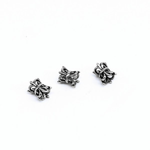 Perles d'espacement en forme de lotus en acier inoxydable yunnique pour la fabrication de bracelets, composants de bijoux de 8 mm - Product Image 1