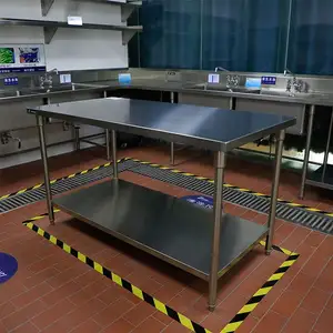 Stainless Steel Kitchen Work Table - DuraSteel Commercial Food Prep Worktable