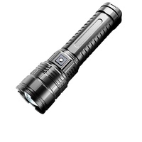 Lampe torche LED tactique portable haute luminosité longue portée, étanche IP68, 100 000 lumens, en alliage d'aluminium, rechargeable par USB