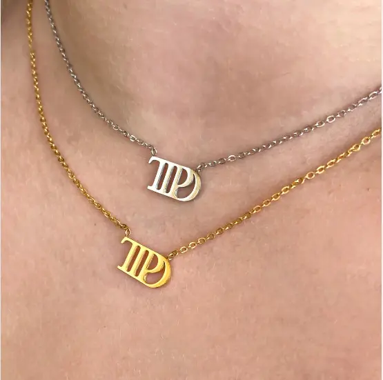 New taylor swift necklace The tortured poet department TTPD album designs necklaces gold plated stainless steel chain jewelry