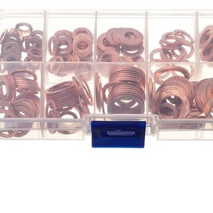 Jeu de rondelles en cuivre, 200 pièces, 9 tailles, pour joint d'étanchéité de moteur, anneau plat, plomberie, avec étui - Product Image 3