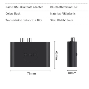 Versión Original B21, <span class=keywords><strong>Receptor</strong></span> Estéreo <span class=keywords><strong>Bluetooth</strong></span> con Dongle AUX de Audio RCA de 3.5mm - Product Image 6