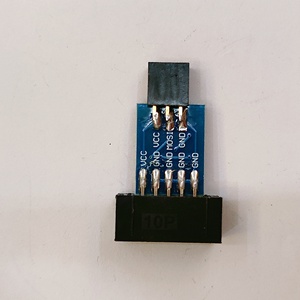 Disponible M/F AVRISP <span class=keywords><strong>USBASP</strong></span> STK500 Carte adaptateur 10 broches à 6 broches Noir Bleu - Product Image 2