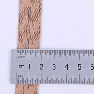Bande élastique plate 100 % polyester avec boutonnière, 20 mm, blanche/noire, tricotée pour couture, vêtements de mariage, DIY, sous-vêtements de maternité et autres - Product Image 3