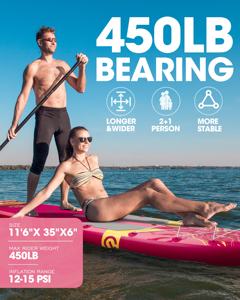 Tabla de Paddle Surf Inflable de Venta Directa de Fábrica, 11'6'*35'*6', Tabla de Paddle Surf Personalizada con Tecnología Drop Stitch para Deportes Acuáticos - Product Image 4