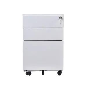 movable cabinet archivadores office workstation equipment under desk 3-drawer vertical mobile file cabinet