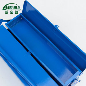 Anbaolu Boîte à outils portable à double couche, peinte en bleu, capacité de 30 l, pour usage domestique et automobile - Product Image 5
