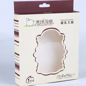 Custom Logo Recyclable Paper Men's Underwear Packaging Box With Clear Window Retail Apparel Packing Boxes