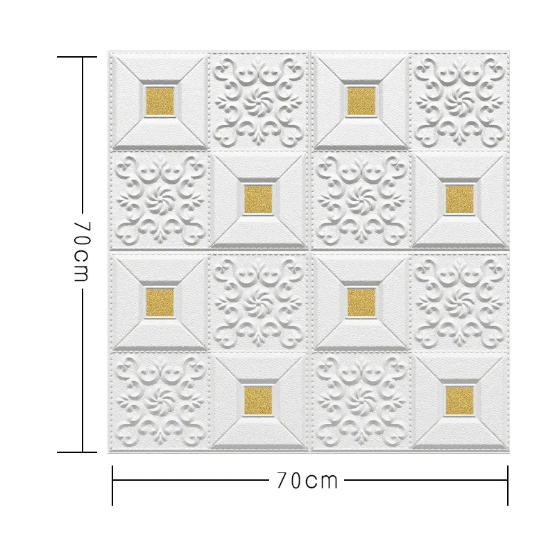 Self-Adhesive 3D Foam Wall Sticker Ceiling Decorative Wallpaper Soundproof Bedroom Cozy Waterproof Moisture-Proof Wallpaper