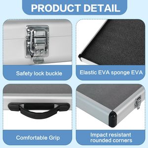 Boîte de présentation portable en aluminium pour salons professionnels - Boîte à effets de <span class=keywords><strong>ombre</strong></span> légère de 16 po x 27 po pour bijoux, épingles, photos et cartes à collectionner - Product Image 3