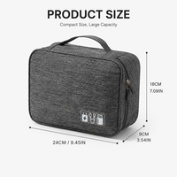 Bolsa Organizadora de Accesorios Electrónicos de Gran Capacidad Personalizada, Bolsa de Almacenamiento para Cables y Cargadores de Viaje, Bolsa de Cosméticos Portátil