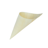 Natuurlijke wegwerp houten conus van dennenhout met aangepaste maat en logo, 100% biologisch afbreekbaar & milieuvriendelijk voor proefpartijen