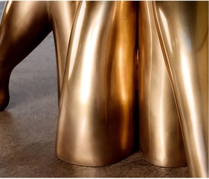 Mesa de Centro de Diseño Único Billionplus Factory, Estilo Nórdico con Acabado Dorado para Sala de Estar, Comedor y Hogar - Product Image 4