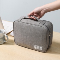 Sac organisateur de câbles Oxford, étanche, pochette de voyage pour câbles USB, chargeurs et banque d'alimentation, petit étui de rangement pour appareils électroniques