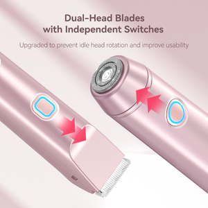 Tondeuse corporelle électrique portable 2 en 1 pour femmes, tondeuse bikini indolore et <span class=keywords><strong>rasoir</strong></span> électrique pour femmes - Product Image 5